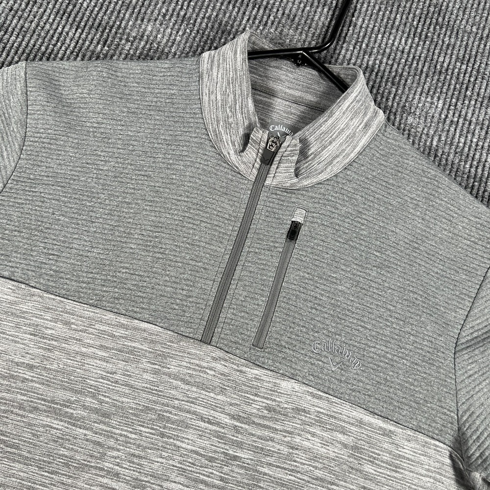 Callaway Pullover Sweatshirt Mens XL Extra Large Gray Long Sleeve 1/4 Zip Mock